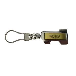 VINTAGE BOISE CASCADE KEYRING FOB KEYCHAIN 4.5" Long